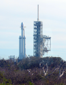Falcon Heavy on pad LC-39A the day before its historic debut, poised for flight. Photo by Lupi.